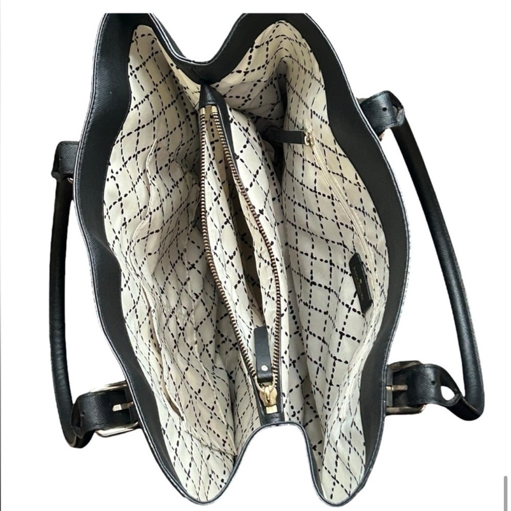 Kate Spade ♠️ Cove Street Airel Black Saffiano Leather Large Tote Bag - Picture 7 of 11